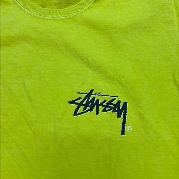 Stussy Men’s Neon YellowSleeveless Vintage Streetwear Logo Tank Size XL #3071 - Picture 1 of 6